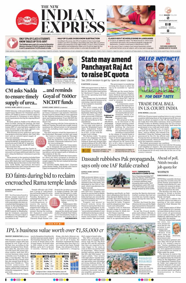 The New Indian Express Hyderabad