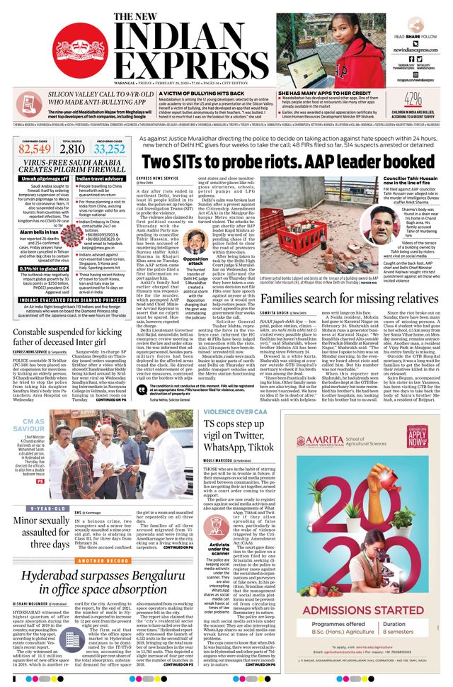 The New Indian Express Warangal