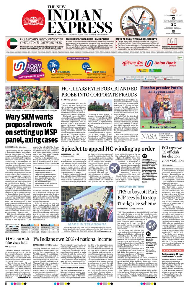 The New Indian Express Warangal