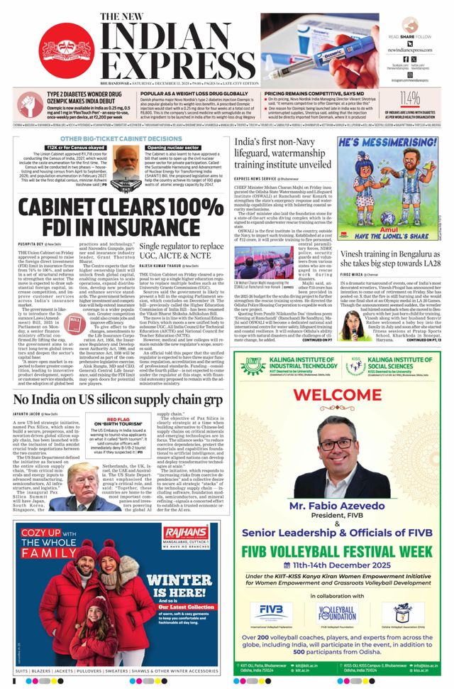 The New Indian Express Bhubaneswar