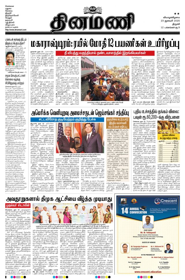 Dinamani Perambalur & Ariyalur