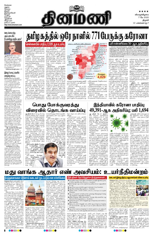 Dinamani Thanjavur