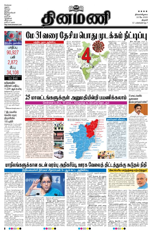 Dinamani Thanjavur