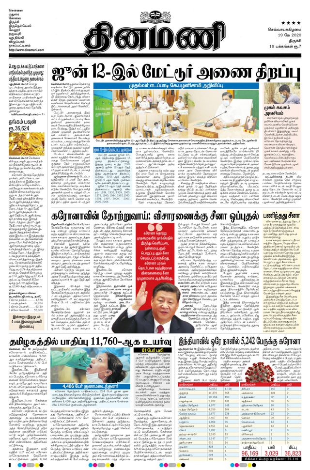 Dinamani Thanjavur