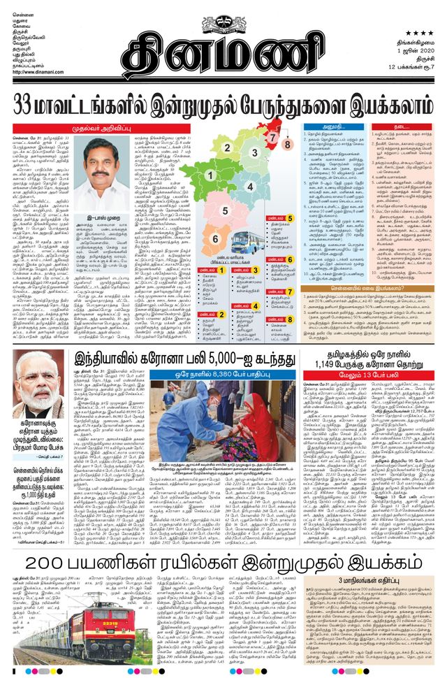 Dinamani Thanjavur