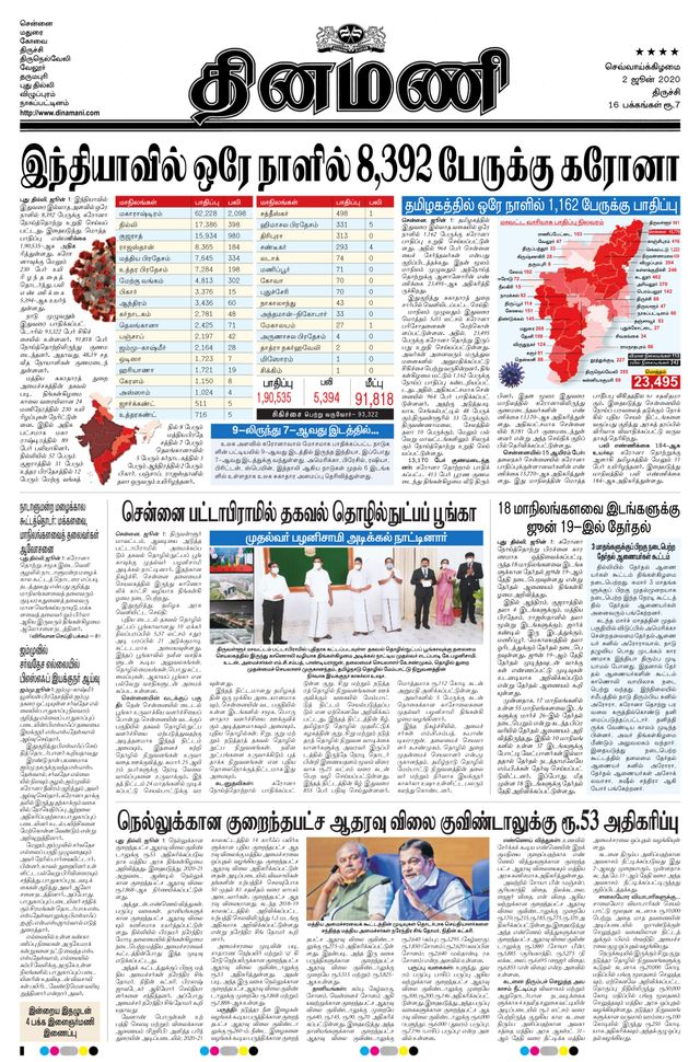 Dinamani Thanjavur