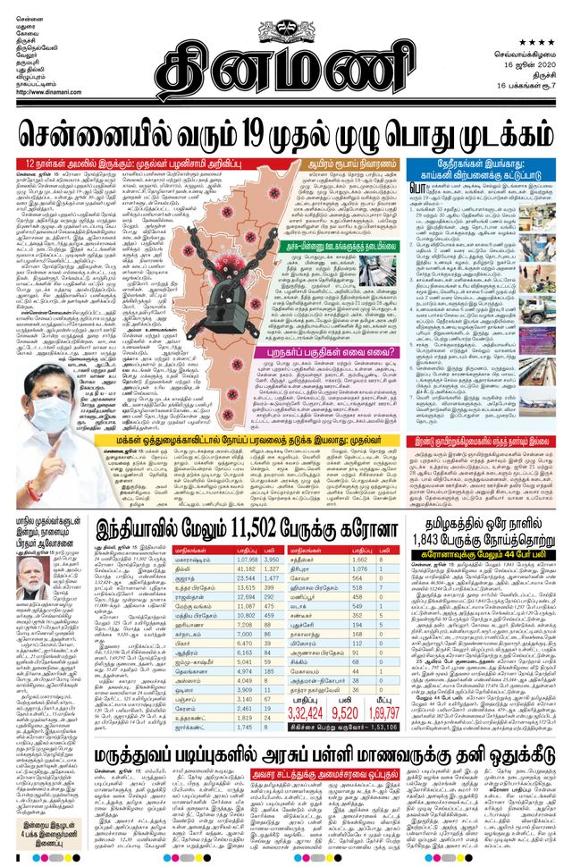 Dinamani Thanjavur