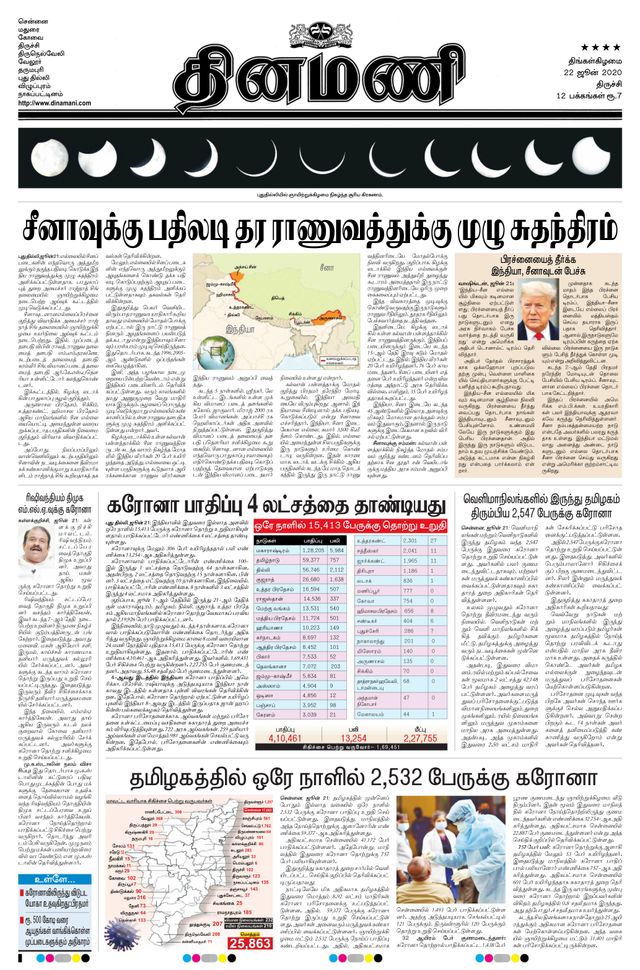 Dinamani Thanjavur