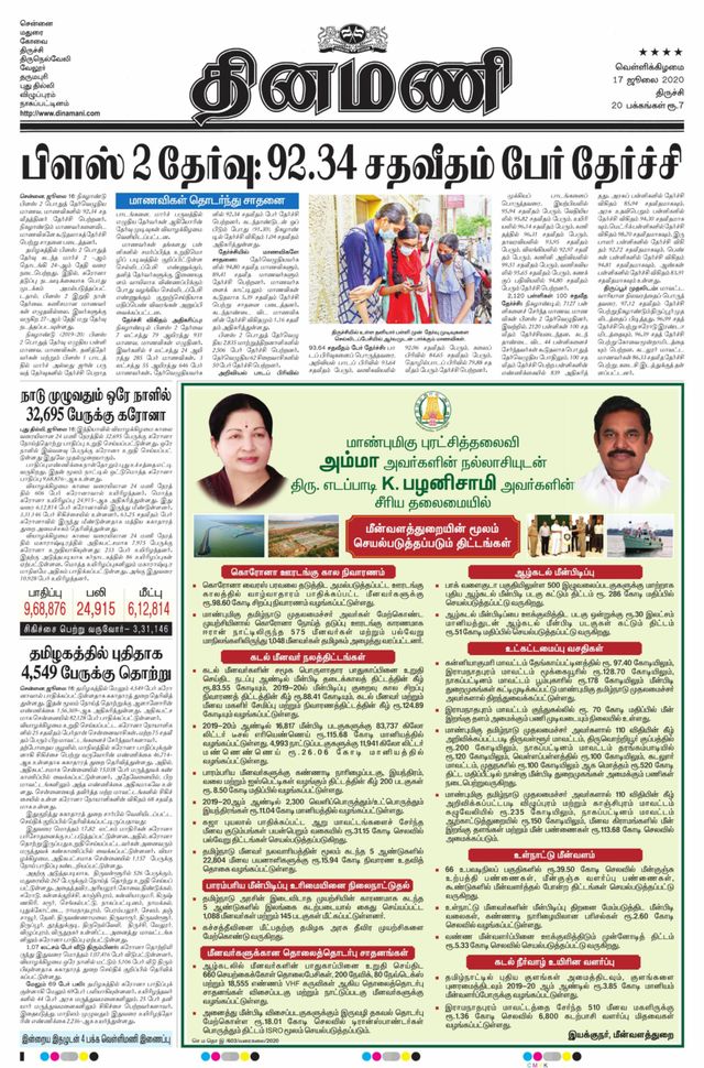 Dinamani Thanjavur