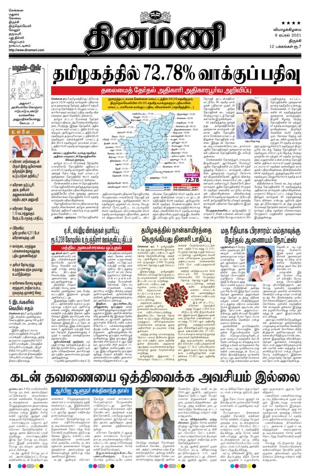Dinamani Thanjavur