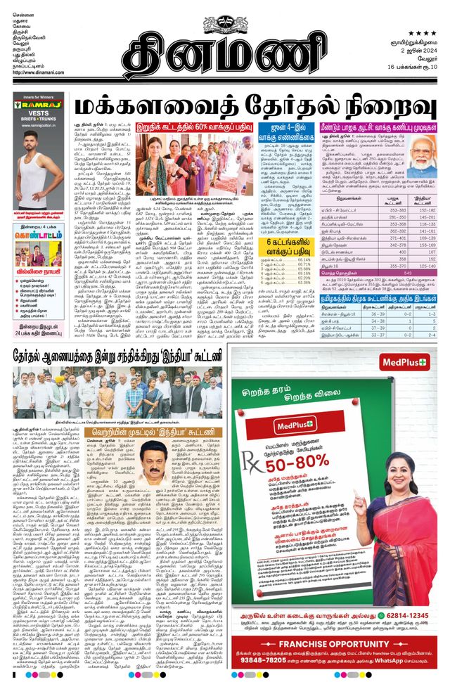 Dinamani Vellore