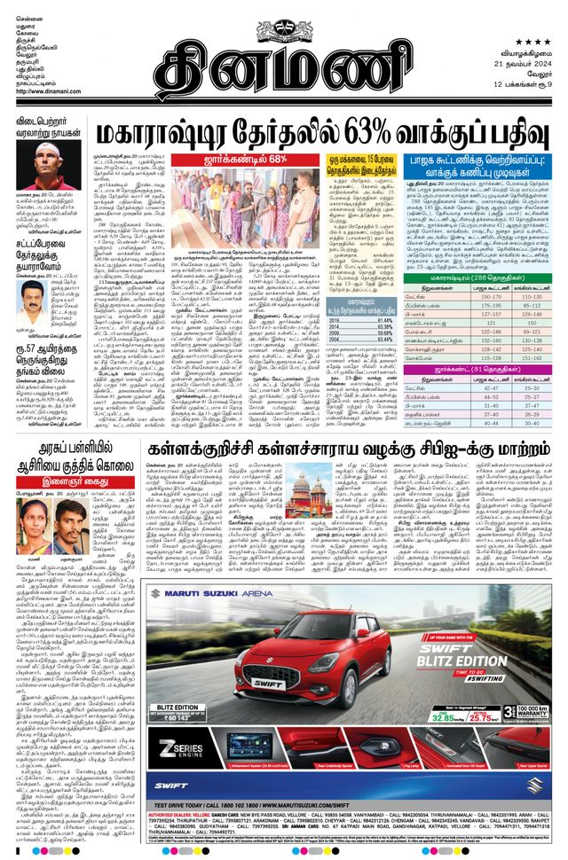 Dinamani Vellore