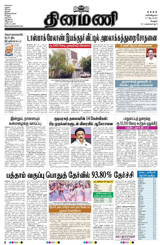 Dinamani Vellore