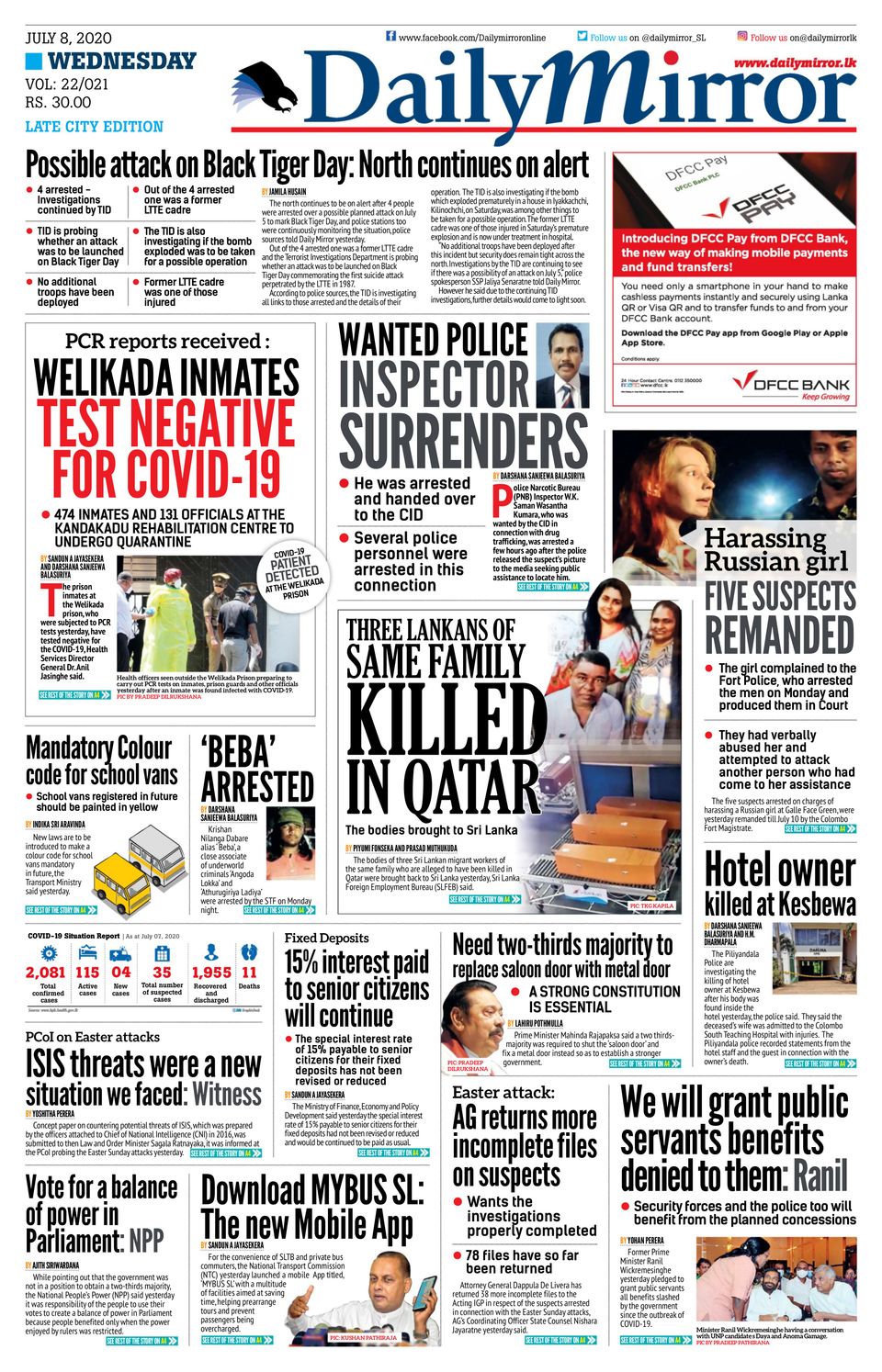 daily-mirror-sri-lanka-july-8-2020-newspaper