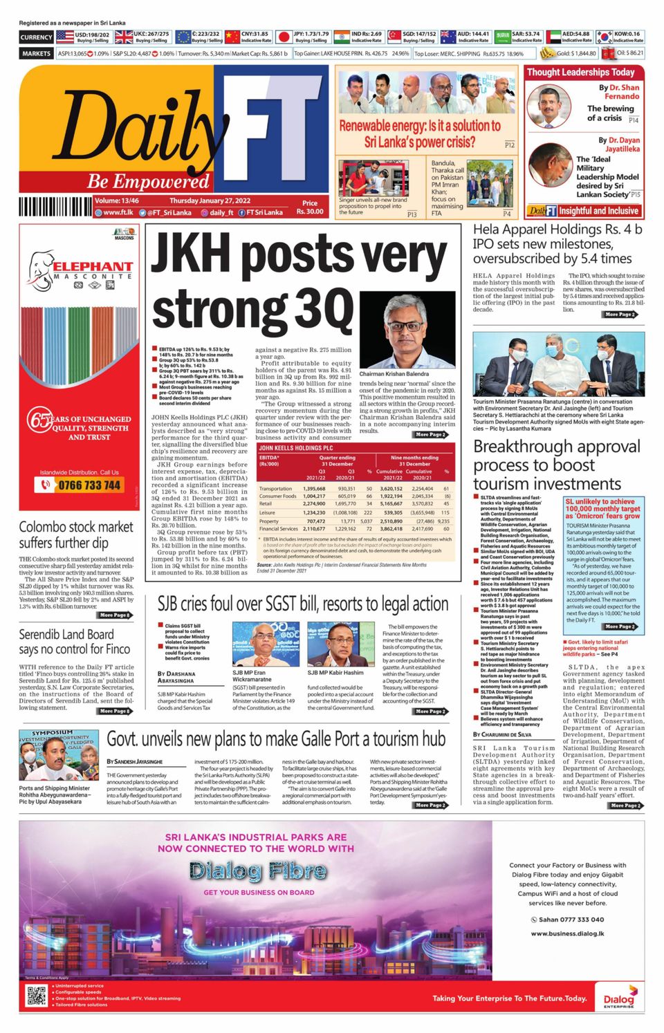 Daily Ft Epaper Daily FT-January 27, 2022 Newspaper - Get your Digital Subscription