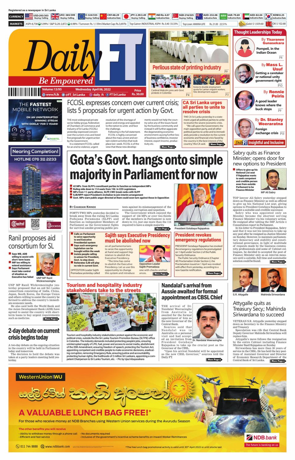 Get digital access to Daily FT - April 06, 2022 issue | Magzter.com
