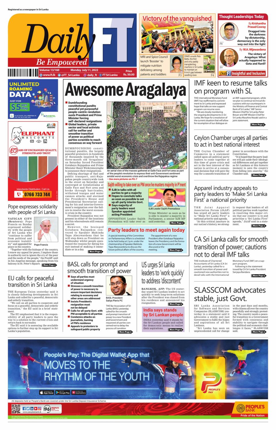 Daily Ft Epaper Daily FT-July 11, 2022 Newspaper - Get your Digital Subscription