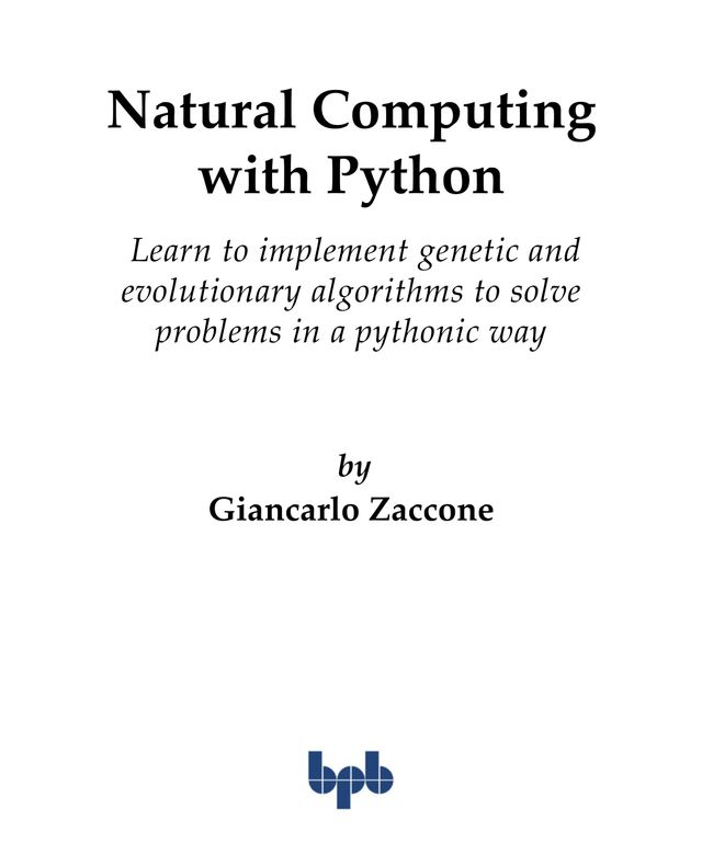 Natural Computing with Python
