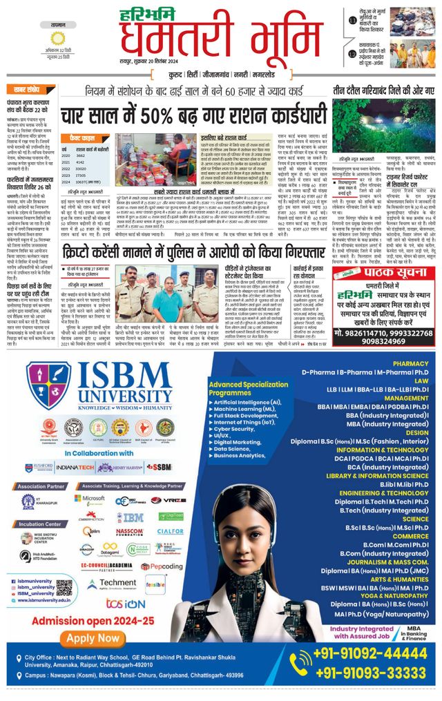 Haribhoomi Raipur Dhamtari