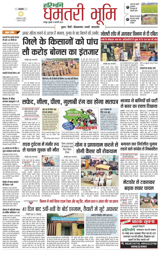 Haribhoomi Raipur Dhamtari