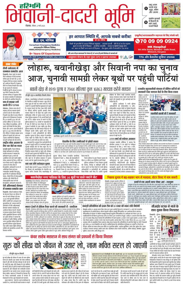 Haribhoomi Rohtak Bhiwani