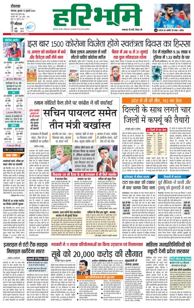 Haribhoomi Rohtak Chandighar