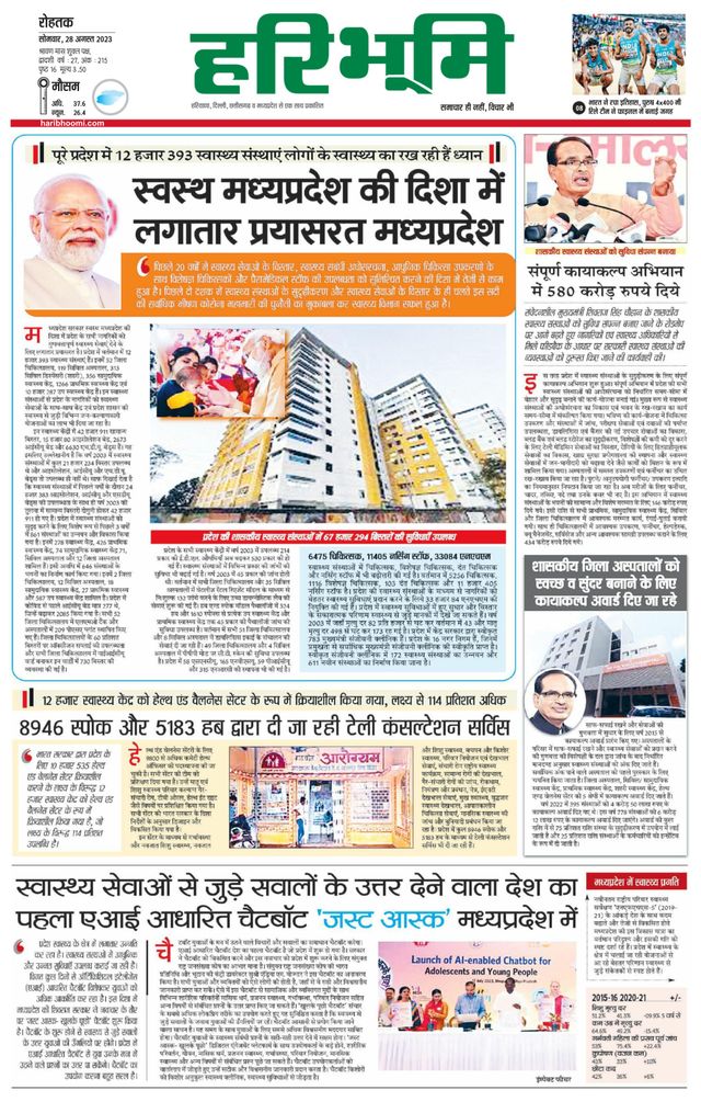 Haribhoomi Rohtak Yamuna Nagar
