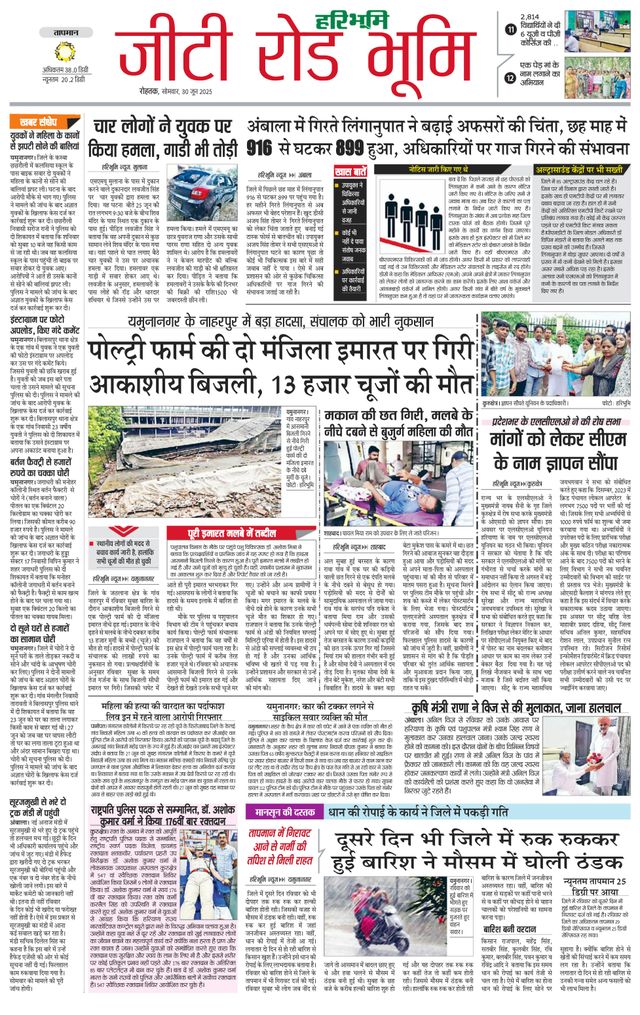 Haribhoomi Rohtak Yamuna Nagar