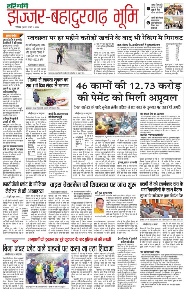 Haribhoomi Rohtak Jhajhar