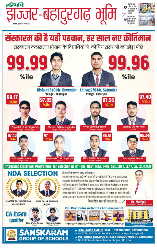 Haribhoomi Rohtak Jhajhar