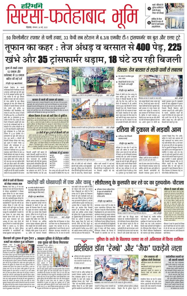 Haribhoomi Rohtak Fatehabad