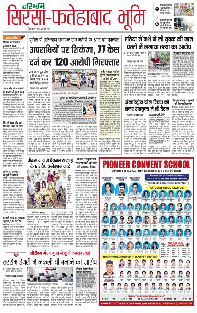 Haribhoomi Rohtak Sirsa