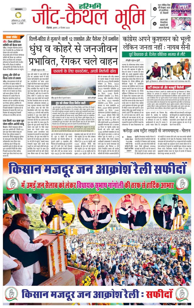 Haribhoomi Rohtak Kaithal