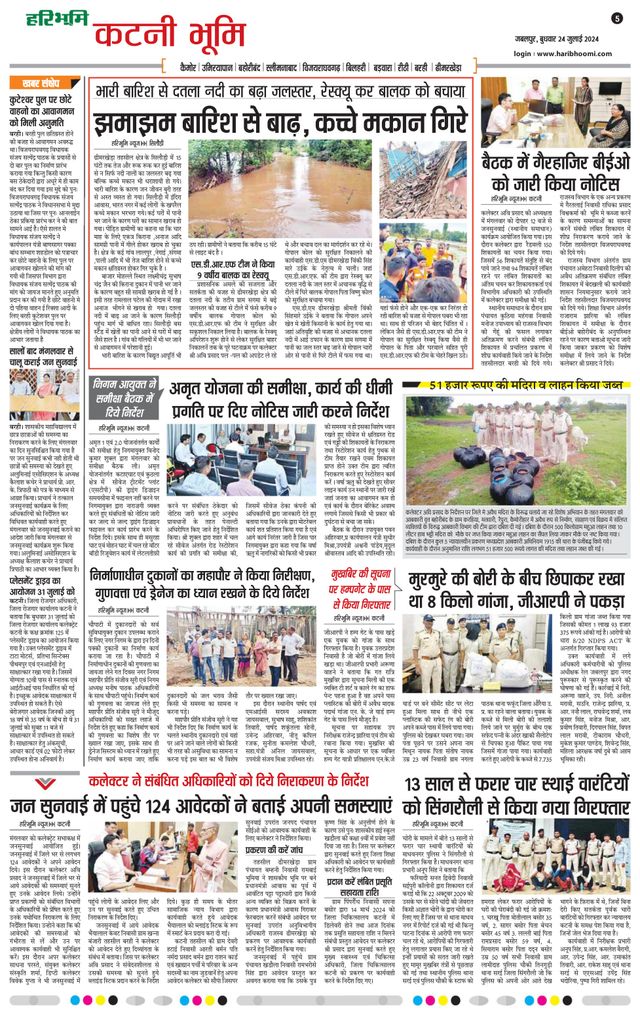 Haribhoomi Jabalpur Katni Bhumi