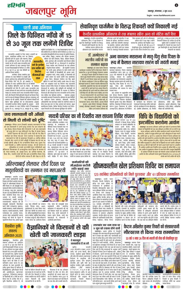 Haribhoomi Jabalpur Bhumi
