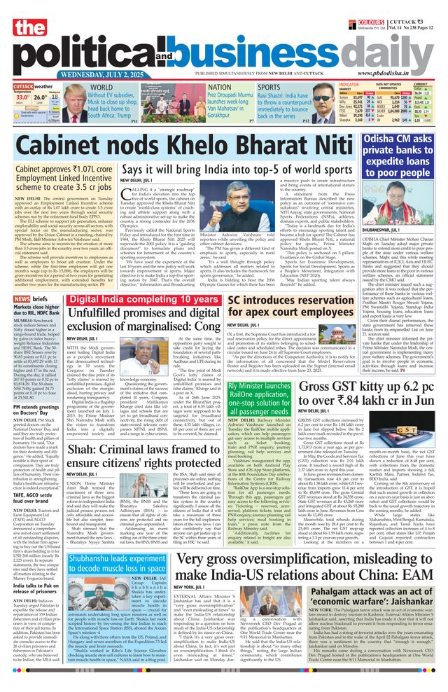 The Political and Business Daily
