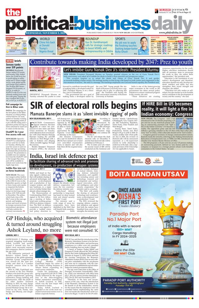 The Political and Business Daily
