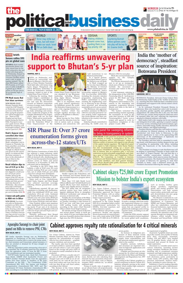 The Political and Business Daily