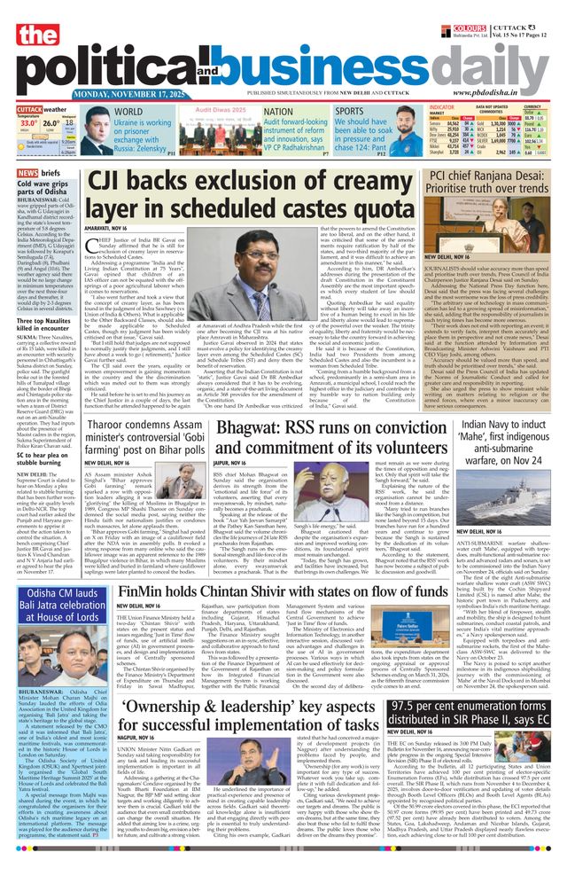 The Political and Business Daily