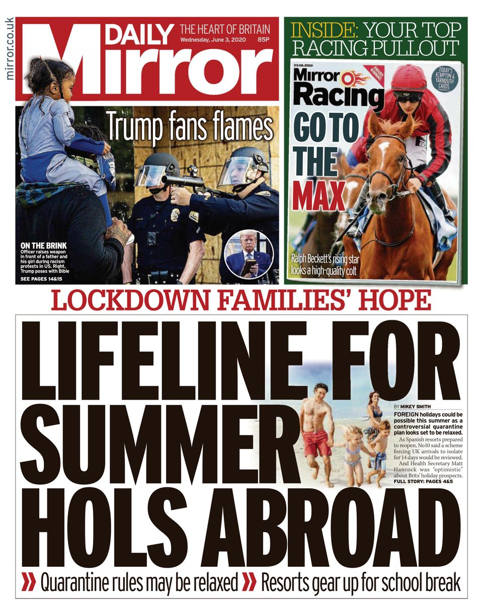 Daily Mirror UKJune 3, 2020 Newspaper Get your Digital Subscription