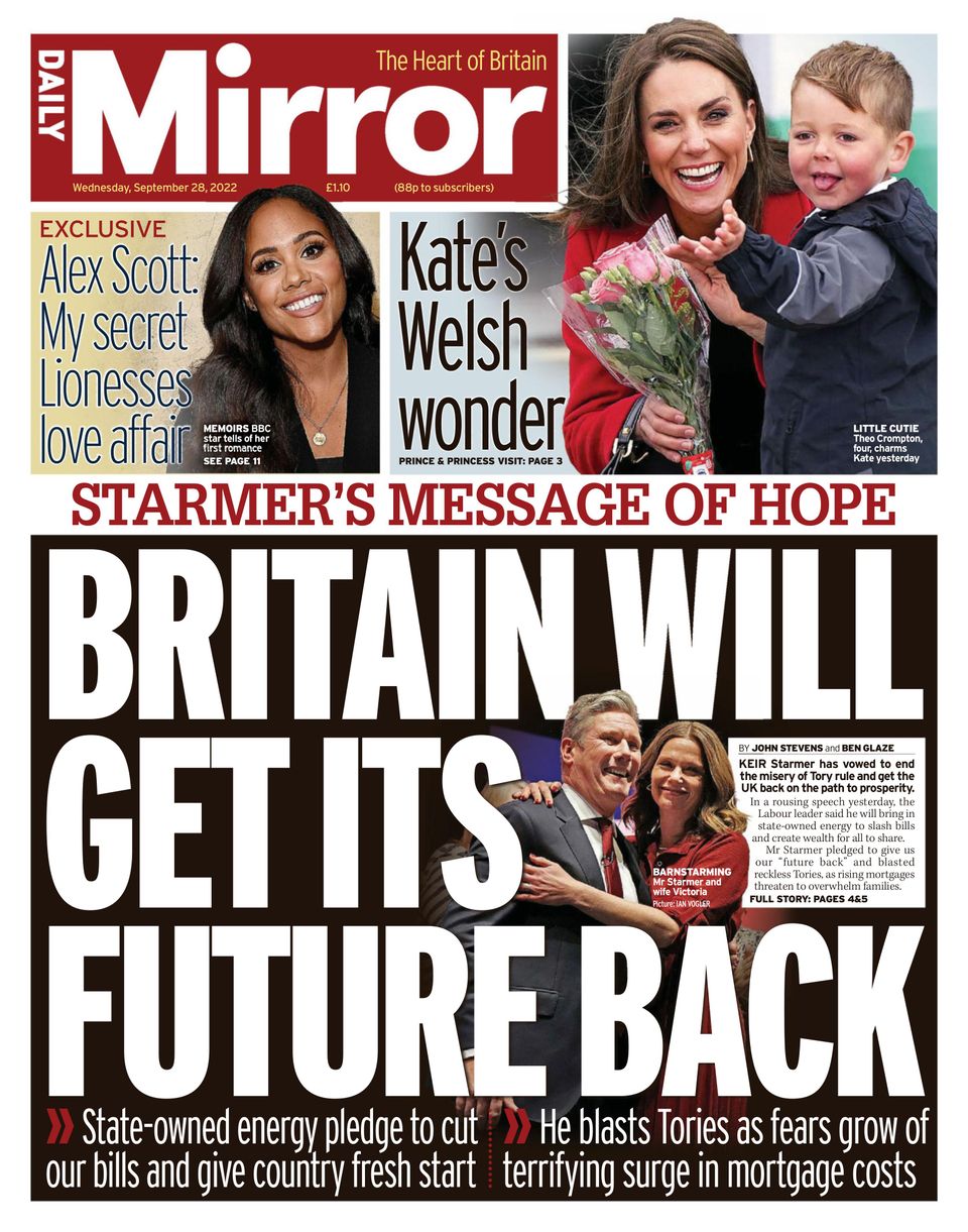 Daily mirror uk september 28 2022 newspaper get your digital