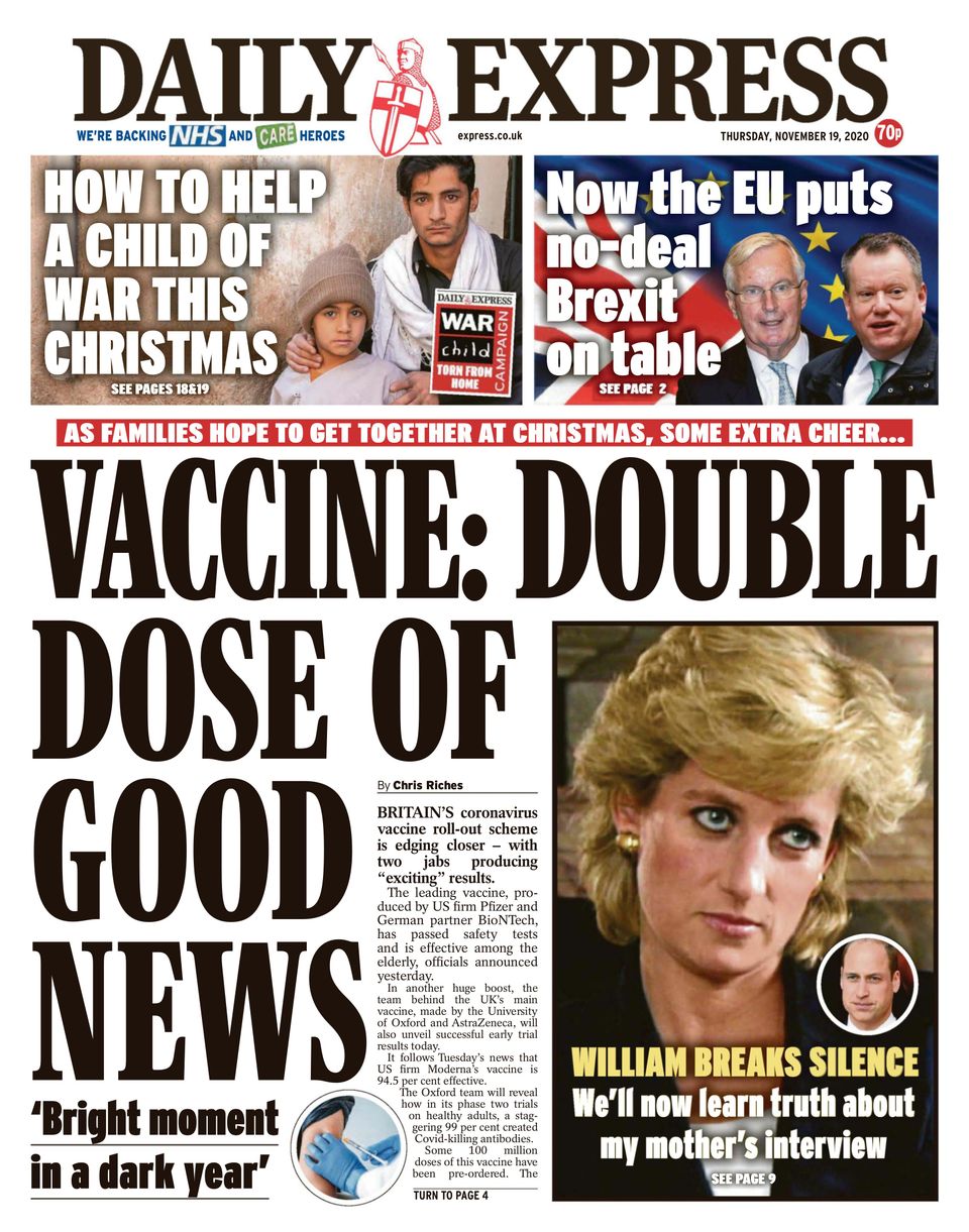 Daily Express-November 19, 2020 Newspaper - Get your Digital Subscription