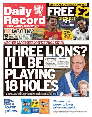 Archie: The final might clash with my round of golf Archie: The final might clash with my round of golf