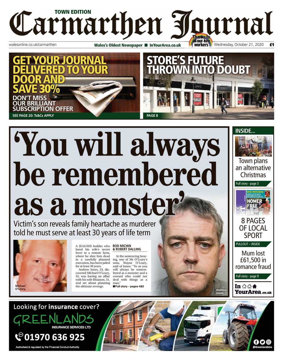 Carmarthen JournalOctober 21, 2020 Magazine Get your Digital Subscription