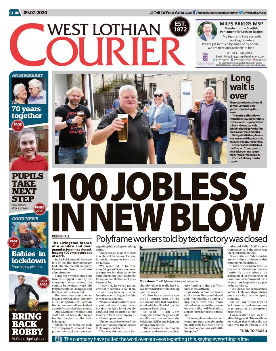 West Lothian CourierJuly 09, 2020 Magazine Get your Digital Subscription