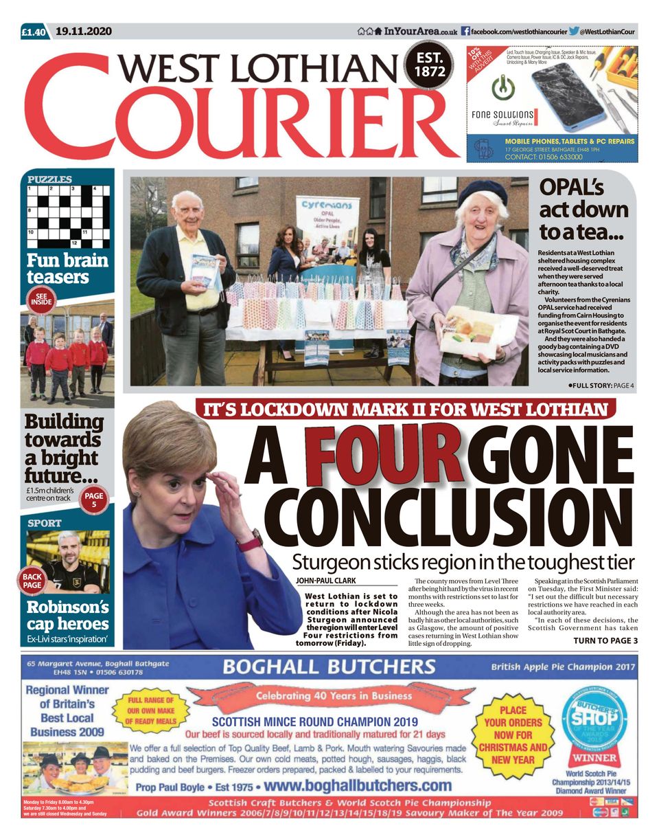 West Lothian CourierNovember 19, 2020 Magazine