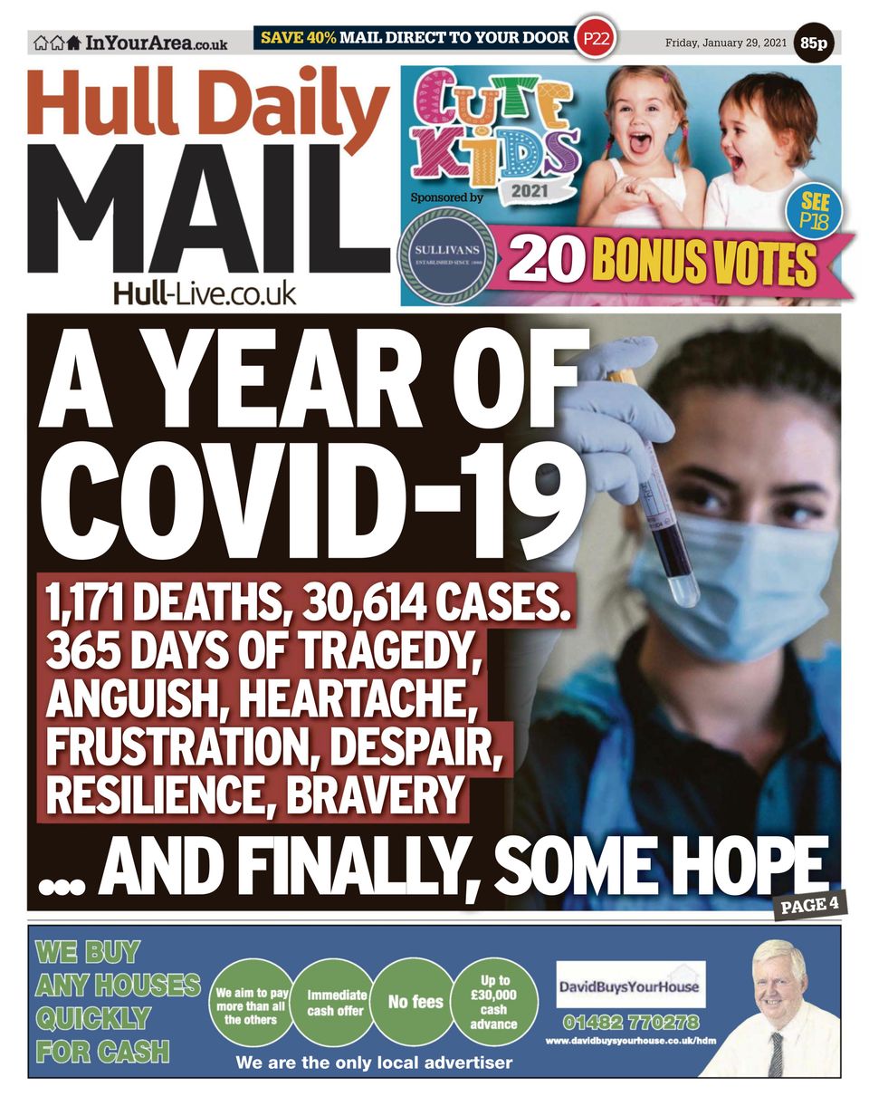 Hull Daily MailJanuary 29, 2021 Magazine Get your Digital Subscription