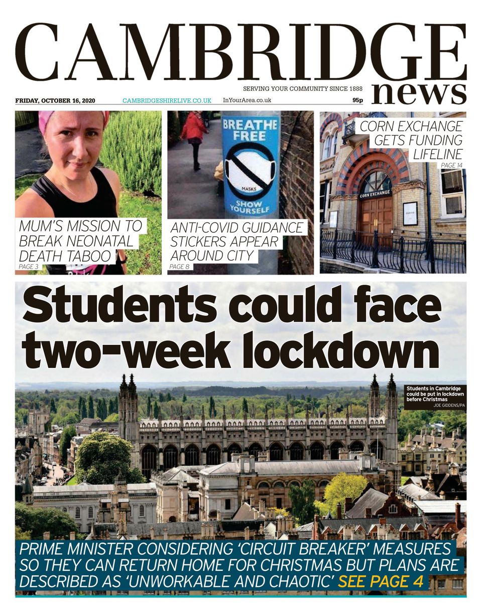 Cambridge NewsOctober 16, 2020 Newspaper Get your Digital Subscription