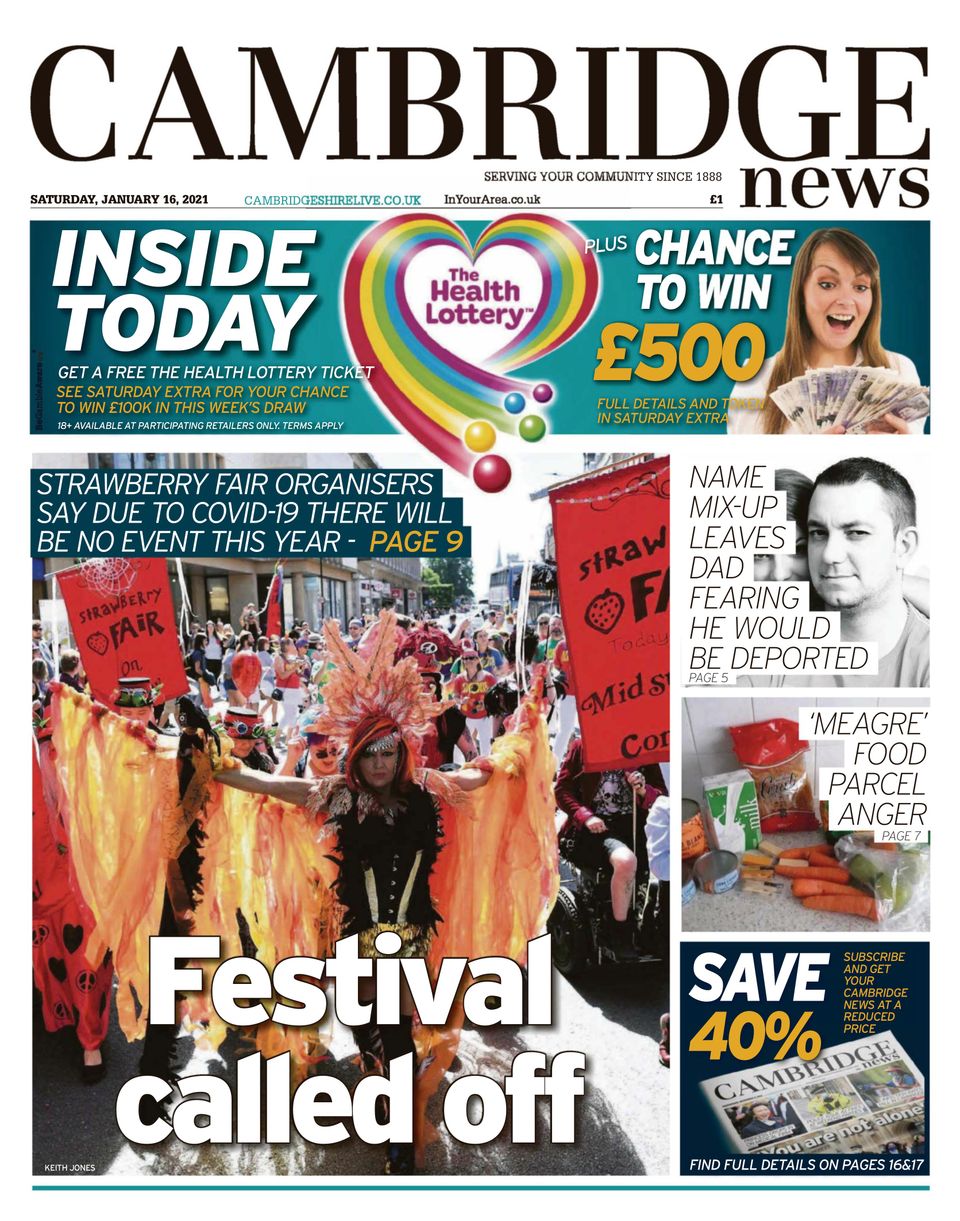 Cambridge NewsJanuary 16, 2021 Newspaper Get your Digital Subscription