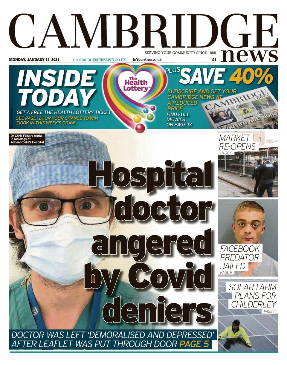Cambridge NewsJanuary 18, 2021 Newspaper Get your Digital Subscription